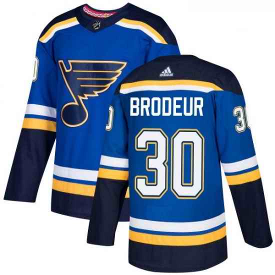 Youth Adidas St Louis Blues #30 Martin Brodeur Premier Royal Blue Home NHL Jersey