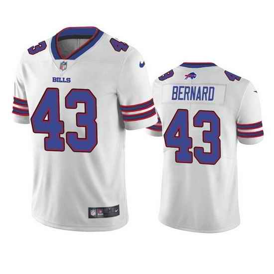 Men Buffalo Bills #43 Terrel Bernard White Vapor Untouchable Limited Stitched Jersey