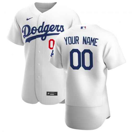 Men Women Youth Toddler Los Angeles Dodgers White Custom Royal Flex Base Base Stitched Jersey
