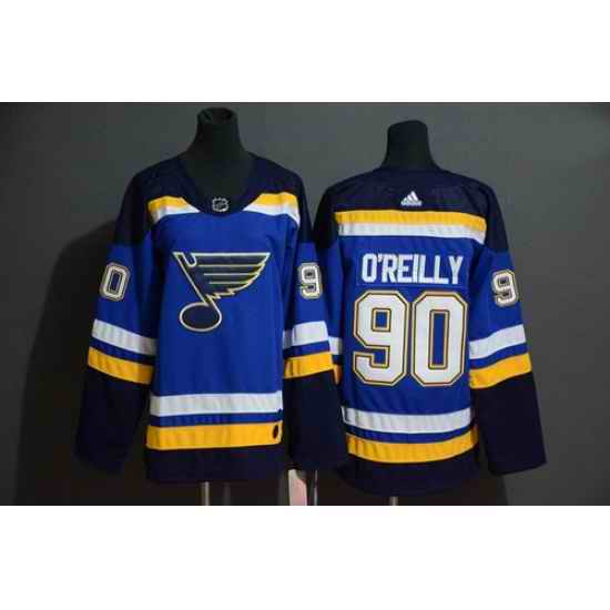 Blues #90 Ryan O 27Reilly Blue Adidas Jersey 901