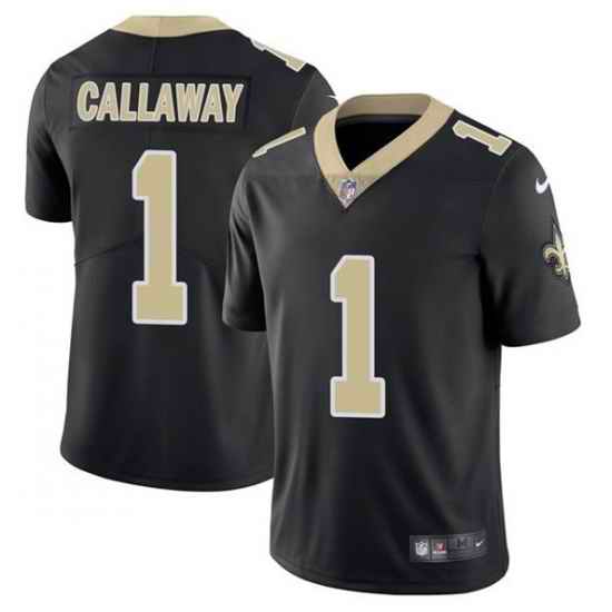 Men New Orleans Saints #1 Marquez Callaway 2021 Black Vapor Untouchable Limited Stitched Jersey
