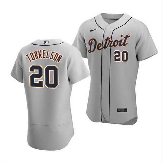 Men Detroit Tigers #20 Spencer Torkelson Gray Flex Base Stitched jersey