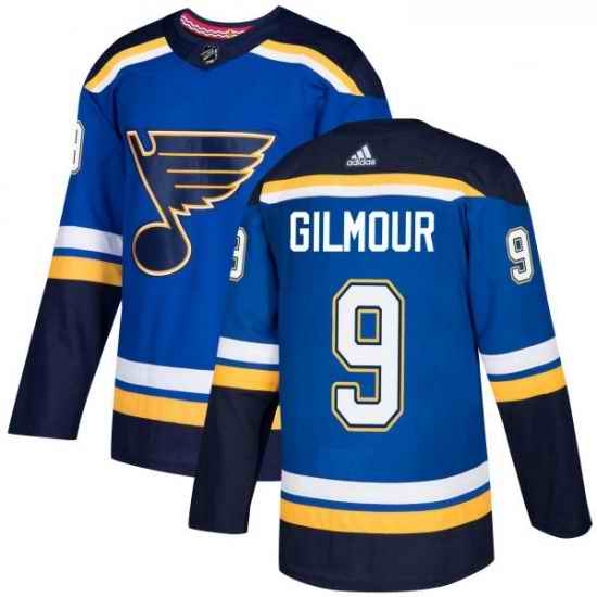 Youth Adidas St Louis Blues #9 Doug Gilmour Premier Royal Blue Home NHL Jersey