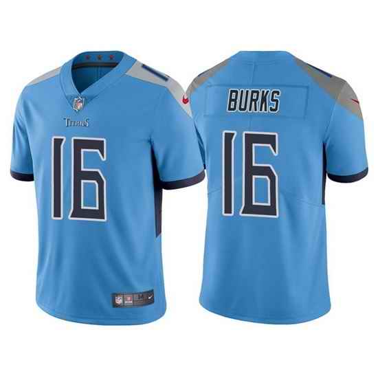Men Tennessee Titans #16 Treylon Burks Blue Vapor Untouchable Stitched jersey