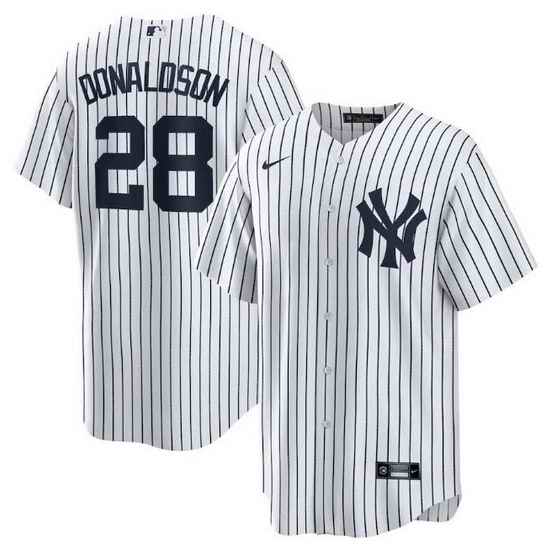 Men New York Yankees #28 Josh Donaldson White Cool Base Stitched Baseball jersey