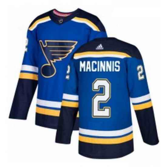 Youth Adidas St Louis Blues #2 Al Macinnis Authentic Royal Blue Home NHL Jersey