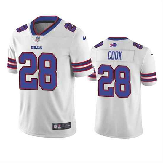 Men Buffalo Bills #28 James Cook White Vapor Untouchable Limited Stitched Jersey