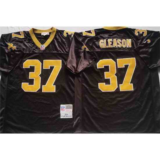 Men New Orleans Saints #37 GLEASON Black Stitched jersey