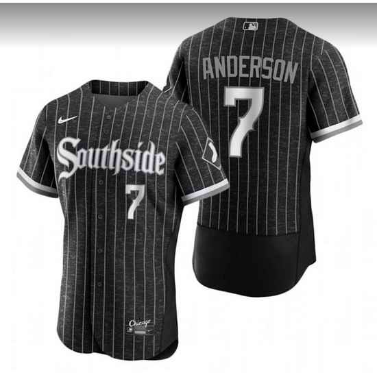 Men Chicago White Sox #7 Tim Anderson City Connect Flex Base Stitched Jerse