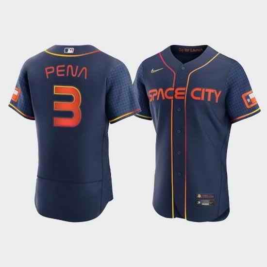 Men Houston Astros #3 Jeremy Pe F1a 2022 Navy City Connect Flex Base Stitched Baseball jersey
