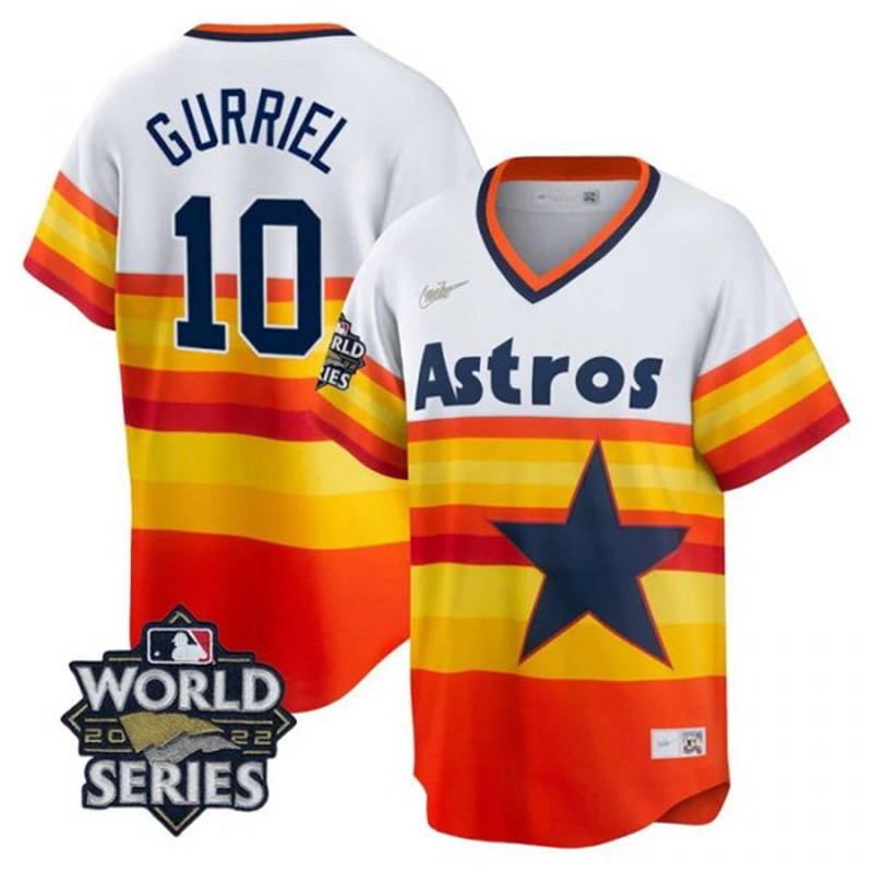 Astros #10 Yuli Gurriel Multi Color Nike 2022 World Series Cool Base Jersey