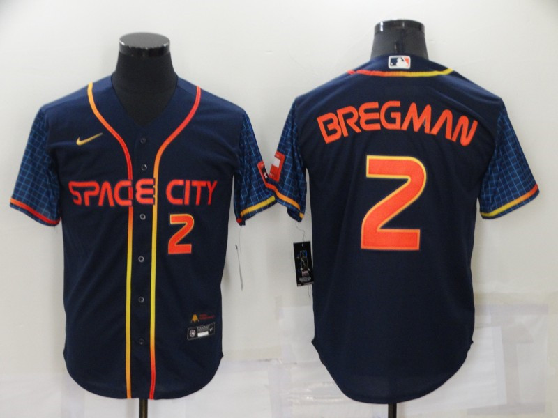 Astros #2 Alex Bregman Navy Nike 2022 City Connect Cool Base Jerseys