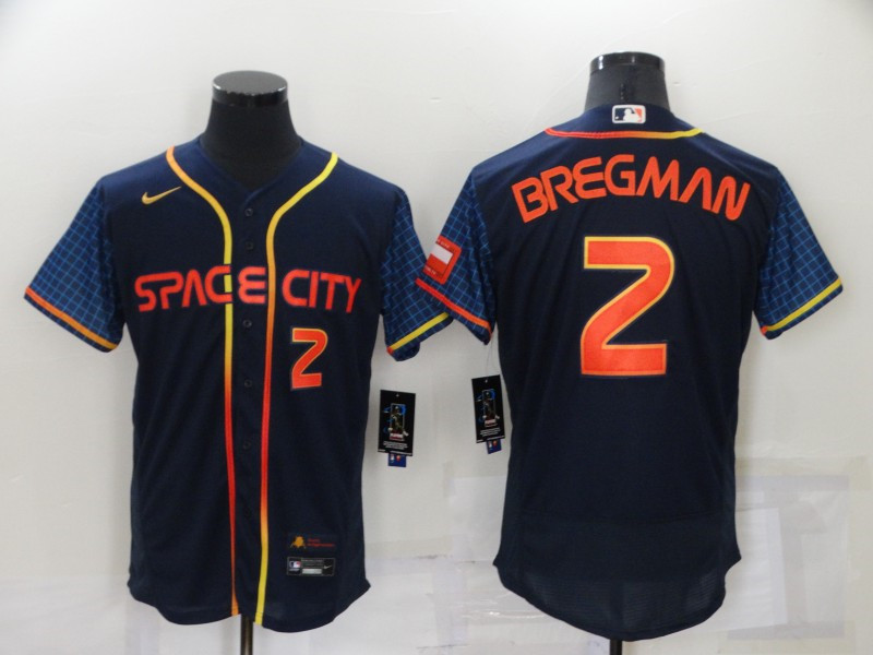 Astros #2 Alex Bregman Navy Nike 2022 City Connect Flexbase Jersey