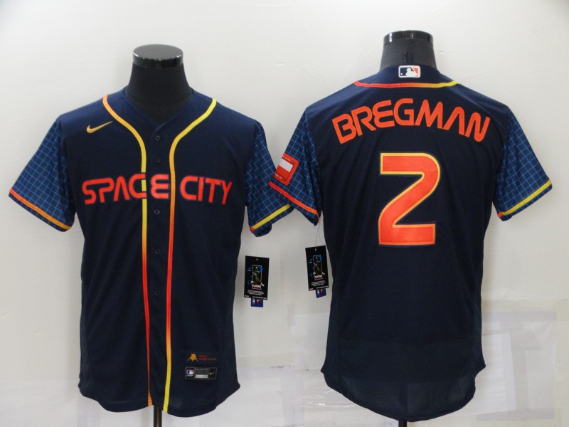 Astros #2 Alex Bregman Navy Nike 2022 City Connect Flexbase Jerseys