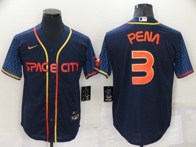 Astros #3 Jeremy Pena Navy Nike 2022 City Connect Cool Base Jerseys
