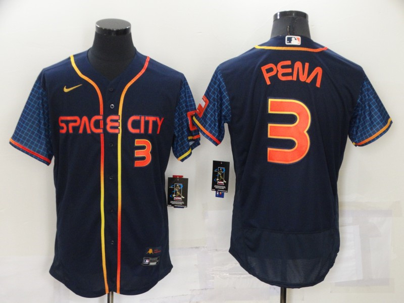Astros #3 Jeremy Pena Navy Nike 2022 City Connect Flexbase Jersey