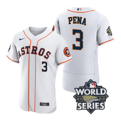 Astros #3 Jeremy Pena White Nike 2022 World Series Flexbase Jersey