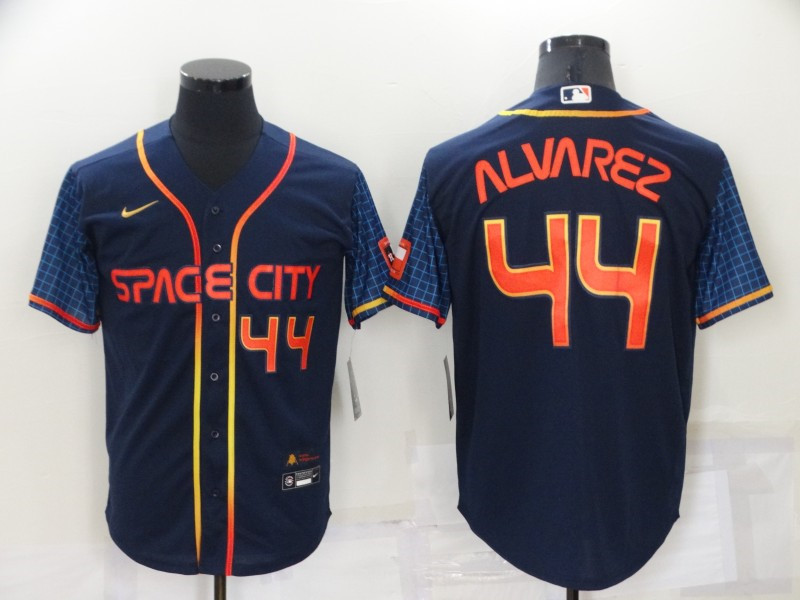 Astros #44 Yordan Alvarez Navy Nike 2022 City Connect Cool Base Jerseys