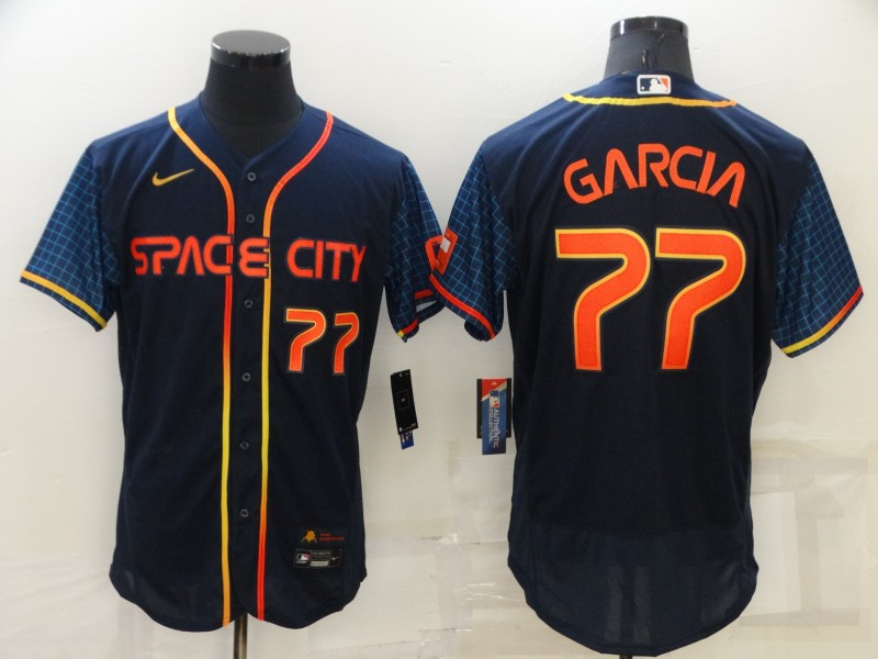 Astros #77 Luis Garcia Navy Nike 2022 City Connect Flexbase Jerseys