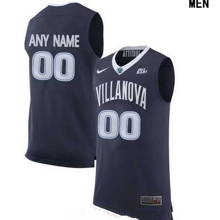 Men%27s Villanova Wildcats Custom Nike Navy Blue College Basketball Jersey