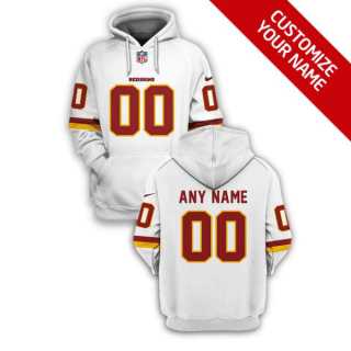 Men%27s Washington Football Team Active Player White Custom 2021 Pullover Hoodie