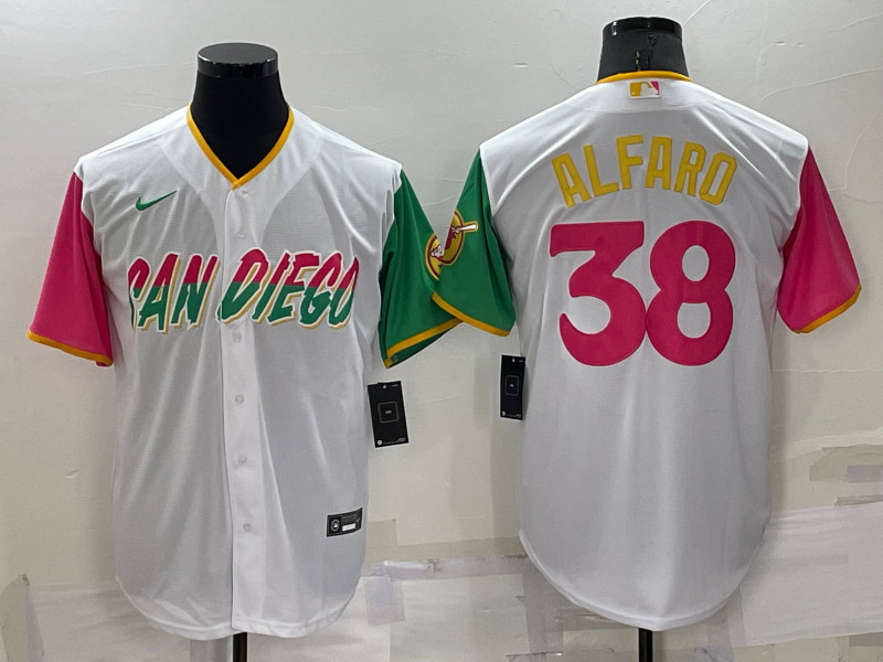 Padres #38 Jorge Alfaro White Nike 2022 City Connect Cool Base Jersey