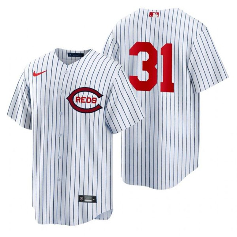 Reds #31 Mike Minor White Nike 2022 Field of Dreams Cool Base Jersey