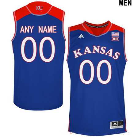 Women%27s Kansas Jayhawks Custom Adidas Royal Blue College Basketball Jersey