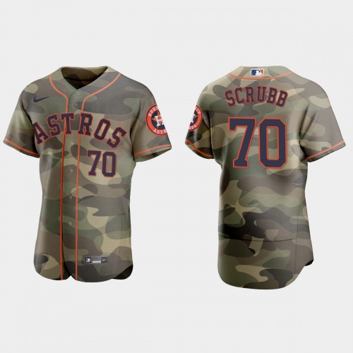 Houston Houston Astros #70 Andre Scrubb Men’s Nike 2021 Armed Forces Day Authentic MLB Jersey -Camo Men’s