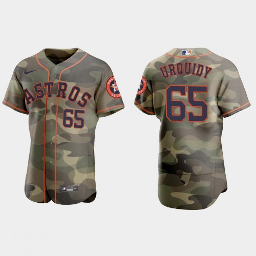 Houston Houston Astros #65 Jose Urquidy Men’s Nike 2021 Armed Forces Day Authentic MLB Jersey -Camo Men’s