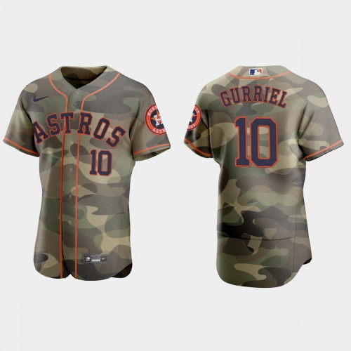 Houston Houston Astros #10 Yuli Gurriel Men’s Nike 2021 Armed Forces Day Authentic MLB Jersey -Camo Men’s