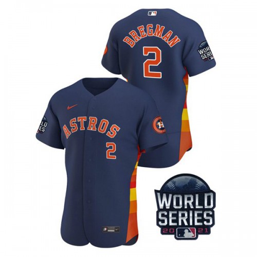 Houston Houston Astros #2 Alex Bregman Men’s Nike 150th Anniversary 2021 World Series Authentic MLB Jersey – Navy Men’s