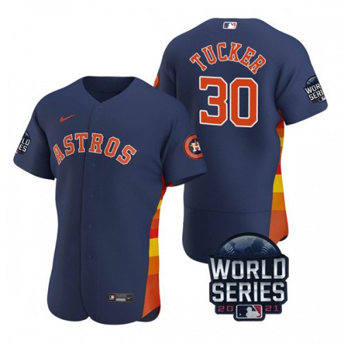 Houston Houston Astros #30 Kyle Tucker Men’s Nike 150th Anniversary 2021 World Series Authentic MLB Jersey – Navy Men’s