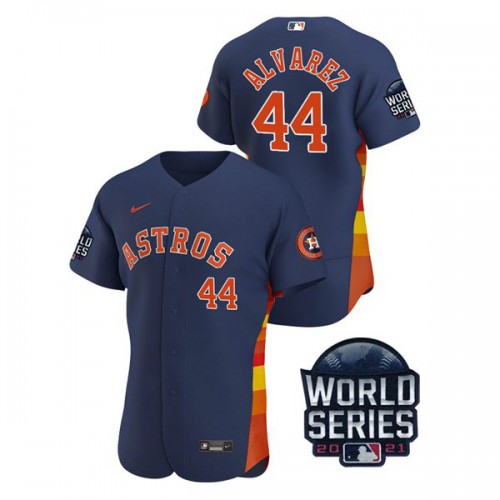 Houston Houston Astros #44 Yordan Alvarez Men’s Nike 150th Anniversary 2021 World Series Authentic MLB Jersey – Navy Men’s