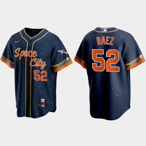 Houston Houston Astros #52 Pedro Baez Navy Men’s Nike 2021 City Connect Replica MLB Jersey Men’s