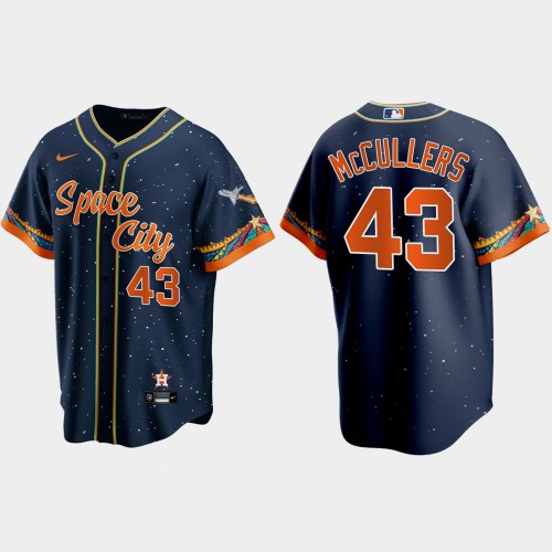 Houston Houston Astros #43 Lance McCullers Navy Men’s Nike 2021 City Connect Replica MLB Jersey Men’s