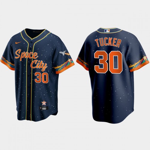 Houston Houston Astros #30 Kyle Tucker Navy Men’s Nike 2021 City Connect Replica MLB Jersey Men’s