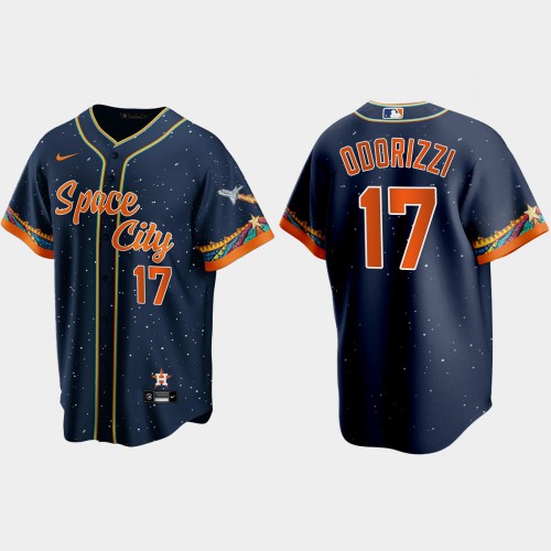 Houston Houston Astros #17 Jake Odorizzi Navy Men’s Nike 2021 City Connect Replica MLB Jersey Men’s