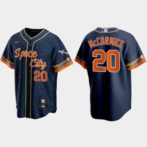 Houston Houston Astros #20 Chas Mccormick Navy Men’s Nike 2021 City Connect Replica MLB Jersey Men’s
