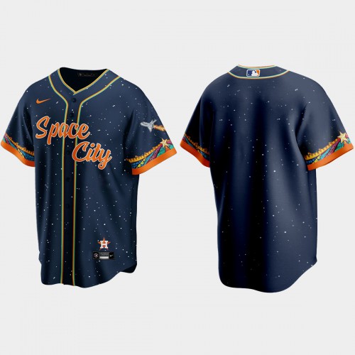 Houston Houston Astros Blank Navy Men’s Nike 2021 City Connect Replica MLB Jersey Men’s