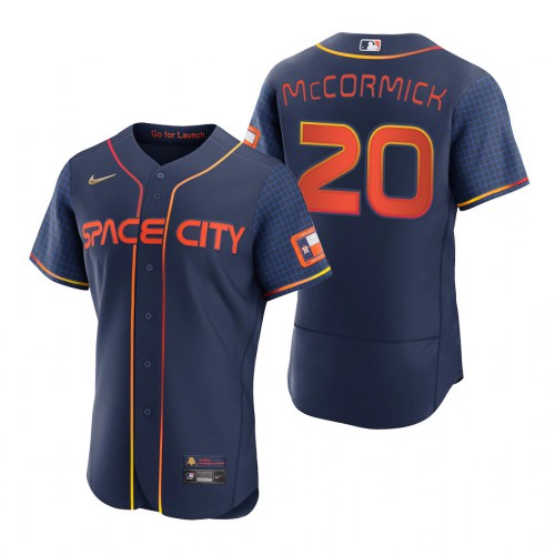 Houston Houston Astros #20 Chas McCormick Navy Men’s Nike Authentic 2022 City Connect MLB Jersey Men’s