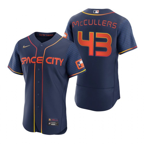 Houston Houston Astros #43 Lance Mccullers Navy Men’s Nike Authentic 2022 City Connect MLB Jersey Men’s
