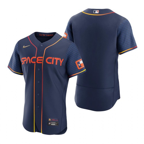 Houston Houston Astros Blank Navy Men’s Nike Authentic 2022 City Connect MLB Jersey Men’s