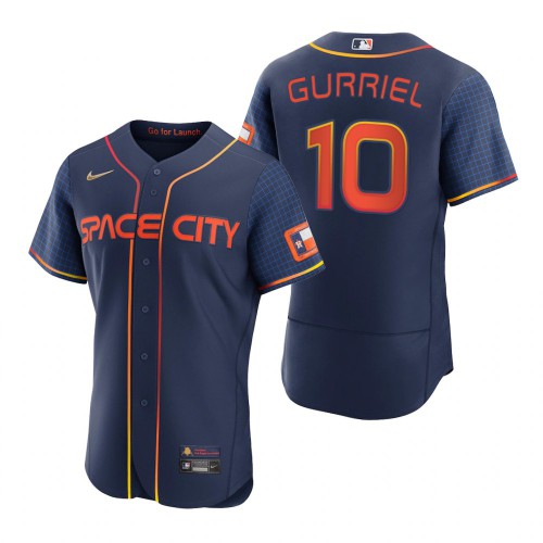 Houston Houston Astros #10 Yuli Gurriel Navy Men’s Nike Authentic 2022 City Connect MLB Jersey Men’s