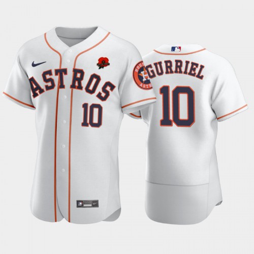 Houston Houston Astros #10 Yuli Gurriel Men’s Nike Authentic 2021 Memorial Day MLB Jersey – White Men’s
