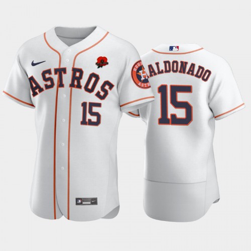 Houston Houston Astros #15 Martin Maldonado Men’s Nike Authentic 2021 Memorial Day MLB Jersey – White Men’s