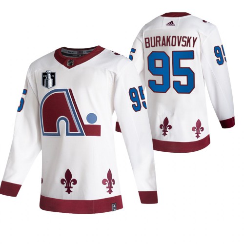 Colorado Colorado Avalanche #95 Andre Burakovsky White Men’s Adidas 2022 Stanley Cup Final Patch Reverse Retro Alternate NHL Jersey Men’s