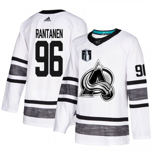 Adidas Colorado Avalanche #96 Mikko Rantanen White Authentic 2022 Stanley Cup Final Patch All-Star Stitched NHL Jersey Men’s