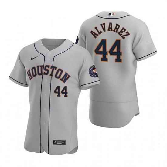 Men Houston Astros #44 Yordan Alvarez Gray Flex Base Stitched JerseyS