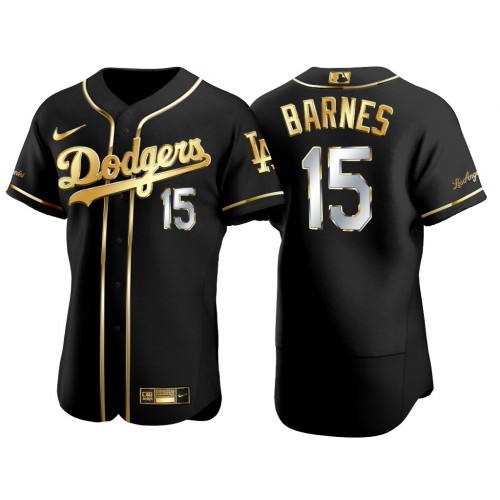 Los Angeles Los Angeles Dodgers #15 Austin Barnes Men’s Nike Authentic 2021 Gold Program MLB Jersey Black Men’s